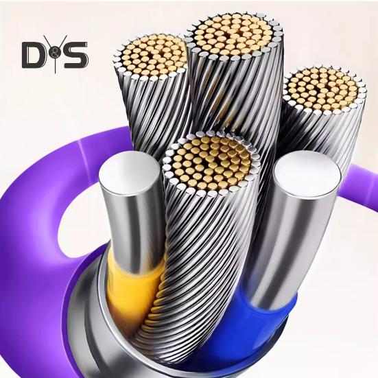 Fast Charging Data Cable 240W Thickened Silicone Charging Cable Multi-Protocol Data Transfer Cable for IPhone Tablets