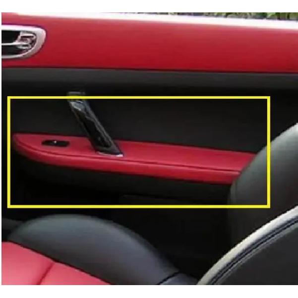 Microfiber Front Door Panels Armrest Leather Cover Protective Trim For Peugeot 307cc 2004 2005 2006 2007 car interior 2 Front Door красный