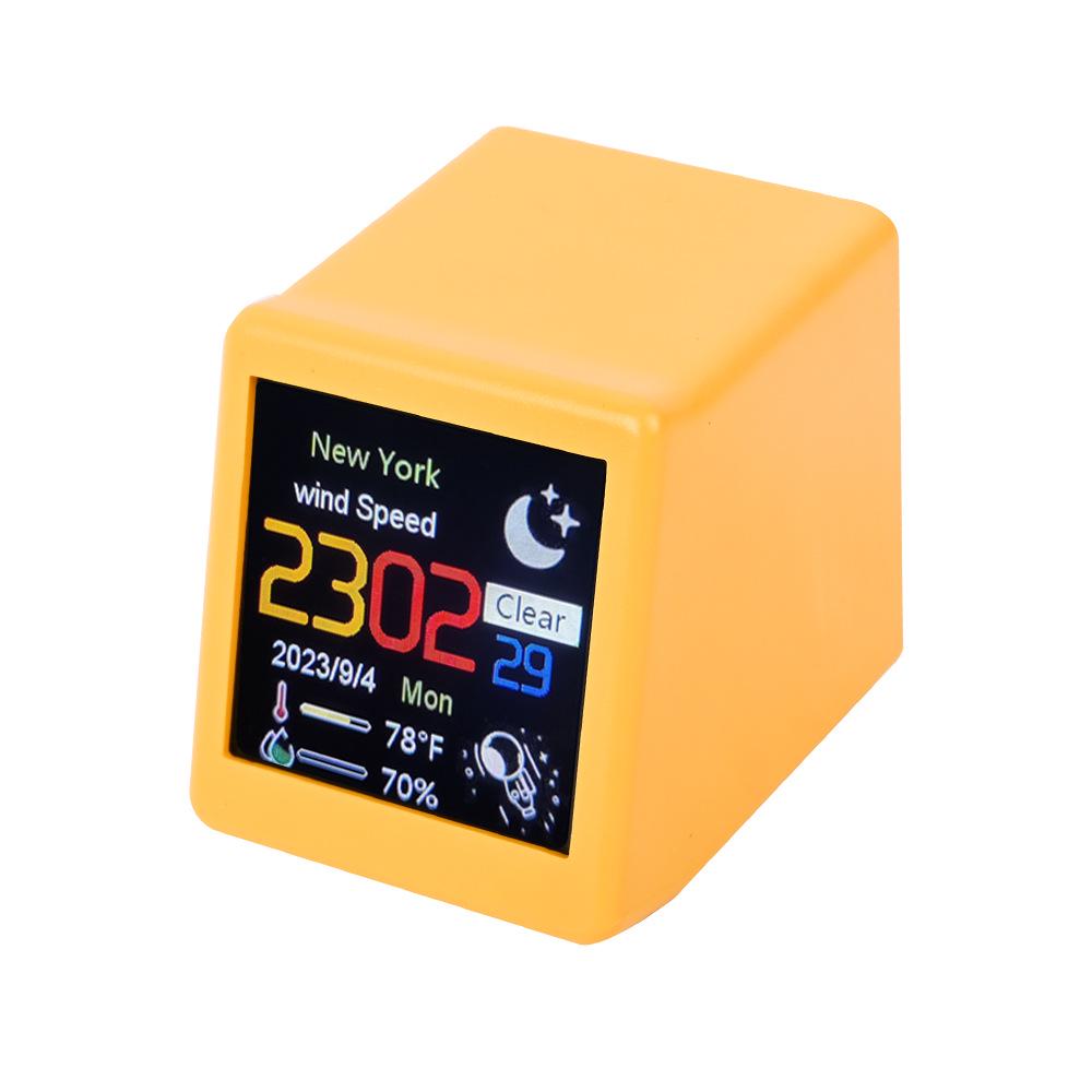 Smart Desktop Clock with WIFI Weather Station & Mini TV Display English Multifunction оранжевый