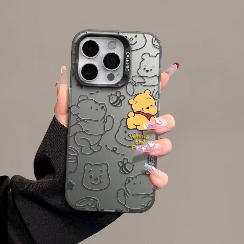 Winnie the Pooh is suitable for Apple 16Promax mobile phone case iPhone15 couple 14 cartoon 13 new 17 anti-drop.