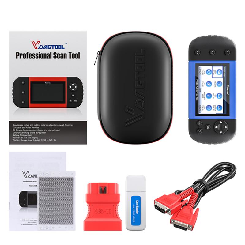 

VDIAGTOOL VT600 Elite Car Diagnostic Scanner Engine ABS SRS EPB Oil Service Reset VT600e Auto Scan Tools 19 Lifetime Free Update VT600E