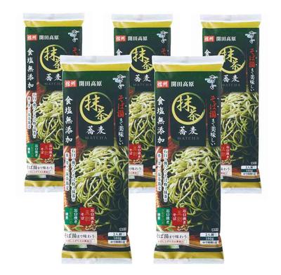 Hakubaku Soba Noodles, Delicious Even In Soba Soup, Matcha, 180g X 5 Bags