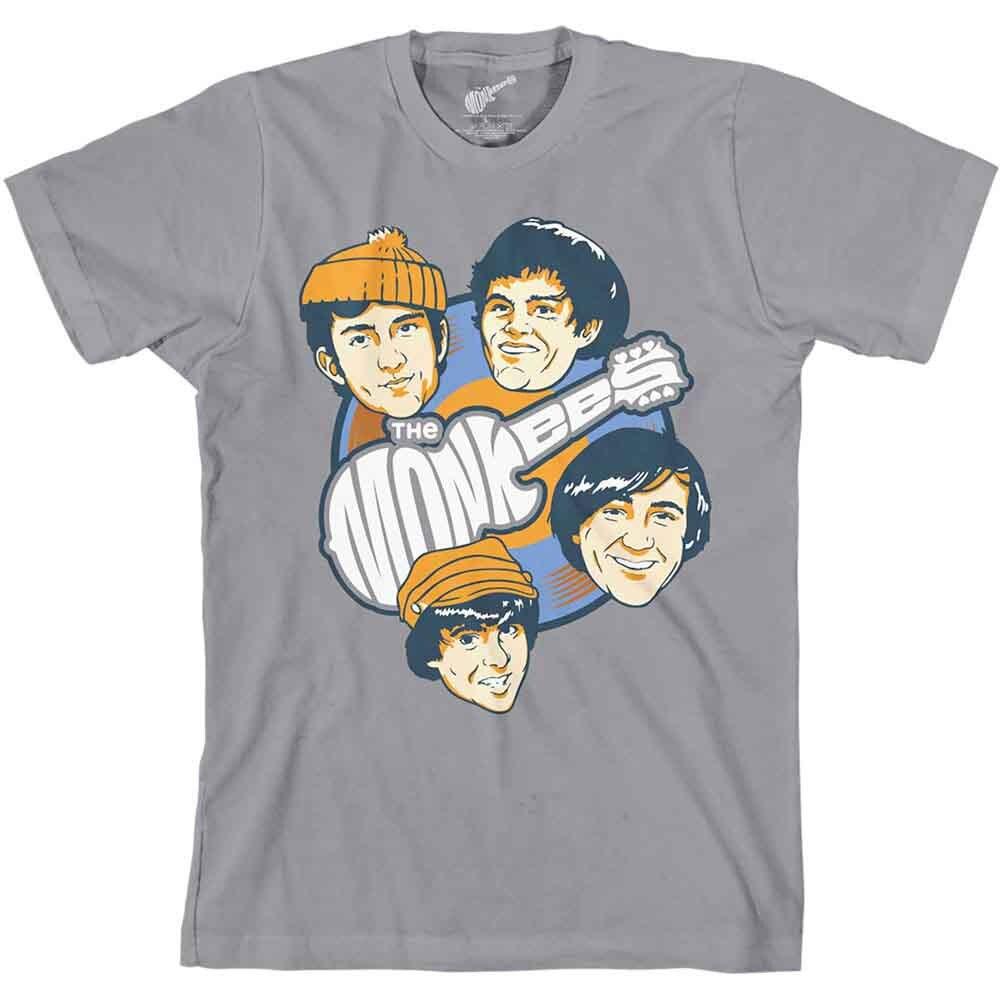 The Monkees Vinyl Heads T-Shirt Grey New Unisex T-Shirt XL