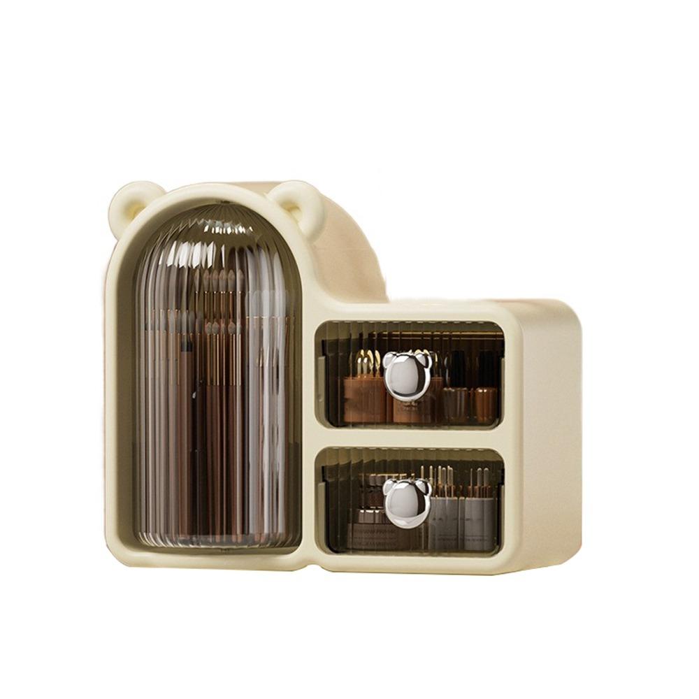 

Пластиковый вращающийся на 360° ящик для хранения косметики, настенный, большой емкости, подставка для помады, подводки для глаз, пылезащитный, экономит место