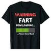 Sommer Oversized T-Shirt Lustige Herrenbekleidung Warnung Furz wird geladen Baumwoll T-Shirt Hip Hop Streetwear Mode Fitness T-Shirt