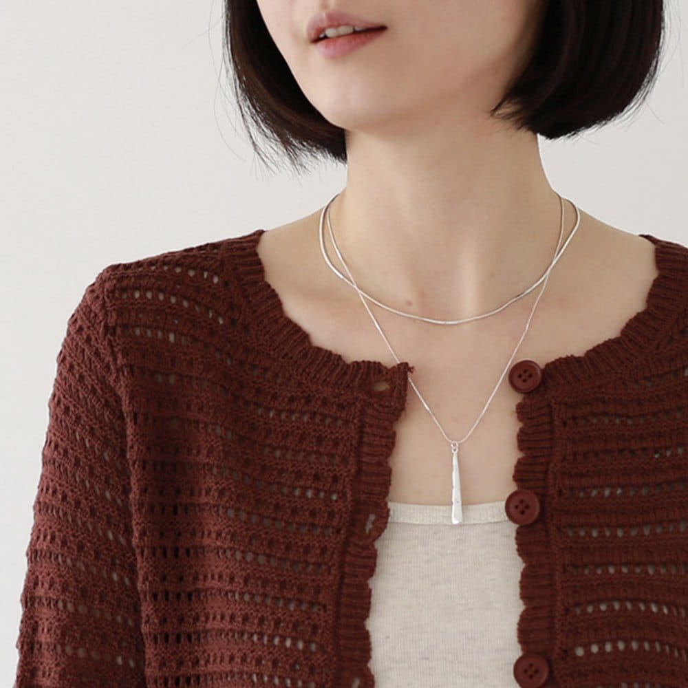 Two-line fashion necklace Jne102