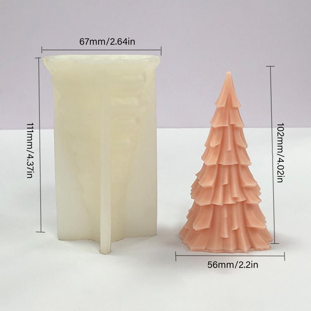 Christmas Tree Candle Mould Silicone Molds Ornament Molds Castings Molds Handmade Plasters Molds Craft Supplies