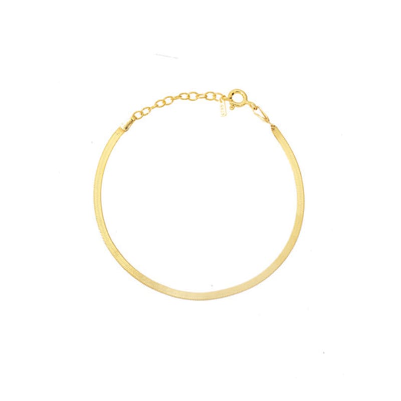 Rough City [Silver925] Flat Snake Bracelet