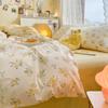 Luxury 100% Cotton Floral Duvet Cover Set 3-Piece (1 Duvet Cover + 2 Pillowcases) - Wrinkle-Free, Hotel Quality Bedding Set