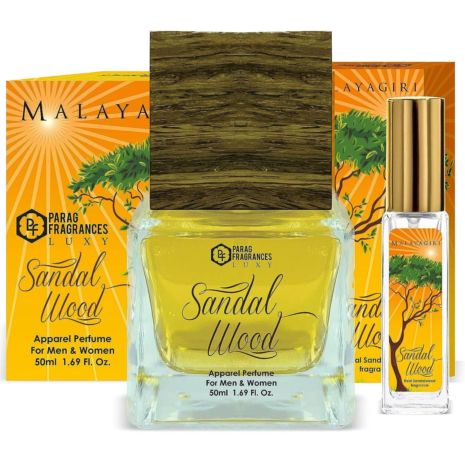 

Parag Fragrances Malyagiri Духи-спрей с сандаловым деревом 50 мл и 8 мл (Экстра-премиум-пакет для путешествий)