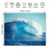 2D Surfwellen-Wandteppich, Blauer Ozean-Fasswellen-Hintergrundtuch