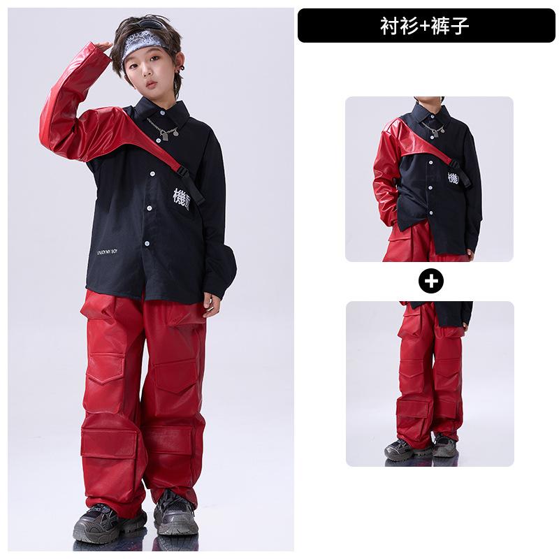 Neujahrstag Street Dance Kinder Trendige Kleidung HipHop Performance Kleidung Jungen HipHop Cool Gutaussehend Mädchen Jazz Dance Kleidung Modisch