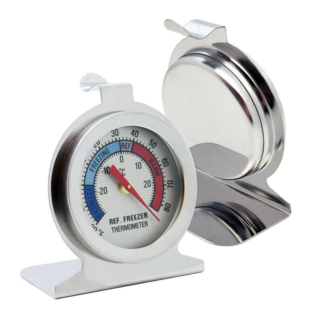 Stainless Steel Refrigerator Thermometer High Accuracy Temperature Meter For Fridges Freezer Cold Storage