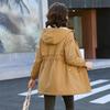 Winter Jacket Cott Warm Puffer Coat Women Casual Parkas With Lining Plush Hooded Trench Outwear Women's Clothes