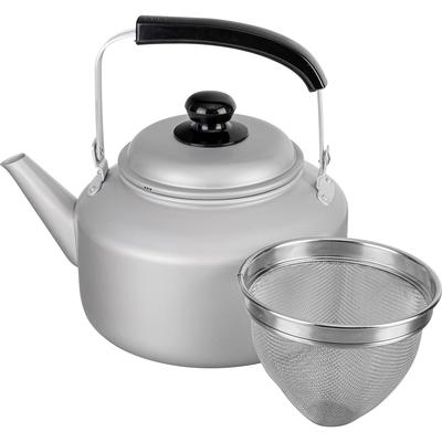 Wahei Freiz Aluminum Kettle with Tea 4L Capacity Anodized for Gas Stoves Wazutsumi Lightweight, Instant-Boil Strainer, (2.8L), Aluminum, Only, RB-2328