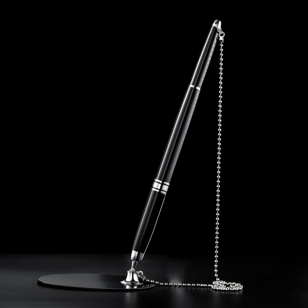 Fixed Chain Signature Pen Rotating Design Security Pen Security Design Retractable Pen  Bank Use