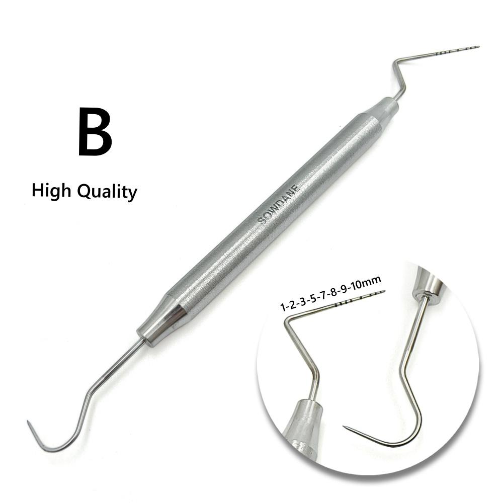 Hollow Handle High Quality Dental Explorer Instrument Tool Dental Periodontal Probe with Scaler Dentist Endodontic Tool Stainless Steel