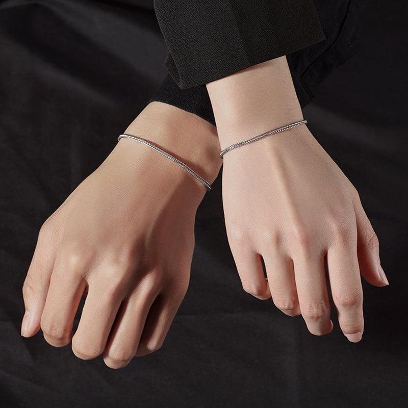 1pc Simple Fashion Chain Bracelet, Stainless Steel Jewelry, Men's Fashion Basic Bracelet, Men's Accessories, Versatile for Daily Wear,
