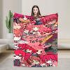 Pearto Poteto Anime Kasane Teto Virtual Singer Blanket Warm Soft Plush Bedding Throws For Home Decor Flannel Bedspread Bed Cover