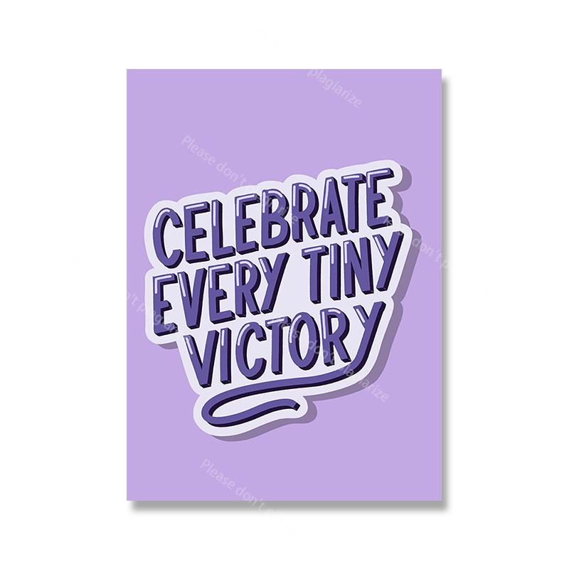 

Мотивационный позитивный принт с цитатой, типография, вдохновляющий постер, поднимающий настроение, настенное искусство, счастливая цитата, холст, картина, декор для детской комнаты 21x30cm No Framed