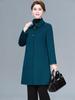 Mid-Length Double-Faced Cashmere Coat for Middle-Aged and Elderly Women - Autumn/Winter High-End Slim Wool Jacket