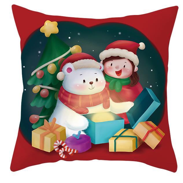 New Santa Claus Pillowcase Cute Christmas Home Cushion Cover Cute Cartoon Pillow