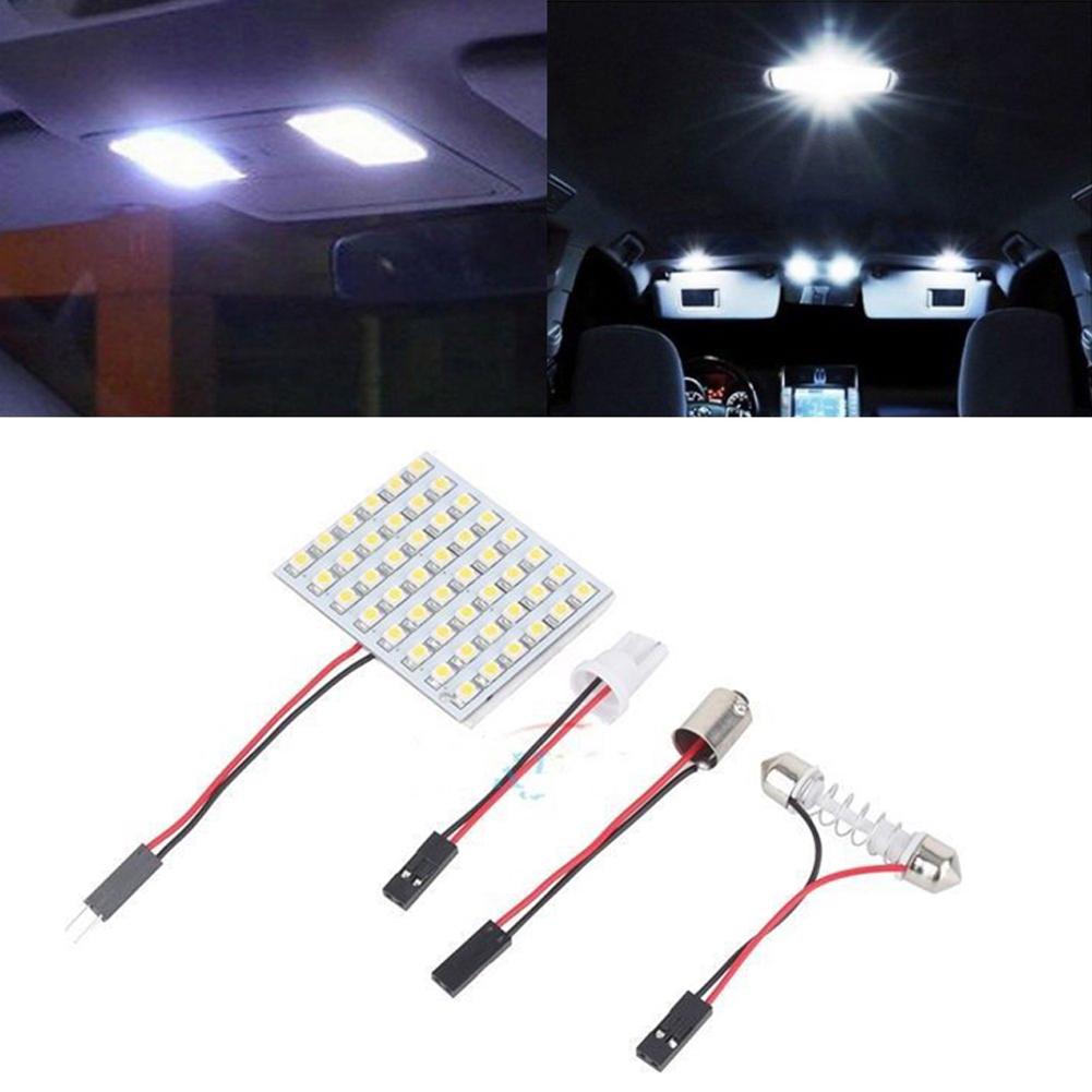 

DYS Auto Shop SMD 48LEDs T10 4W 12V Белый свет Автомобильная внутренняя панель Подсветка купольной лампы Лампа