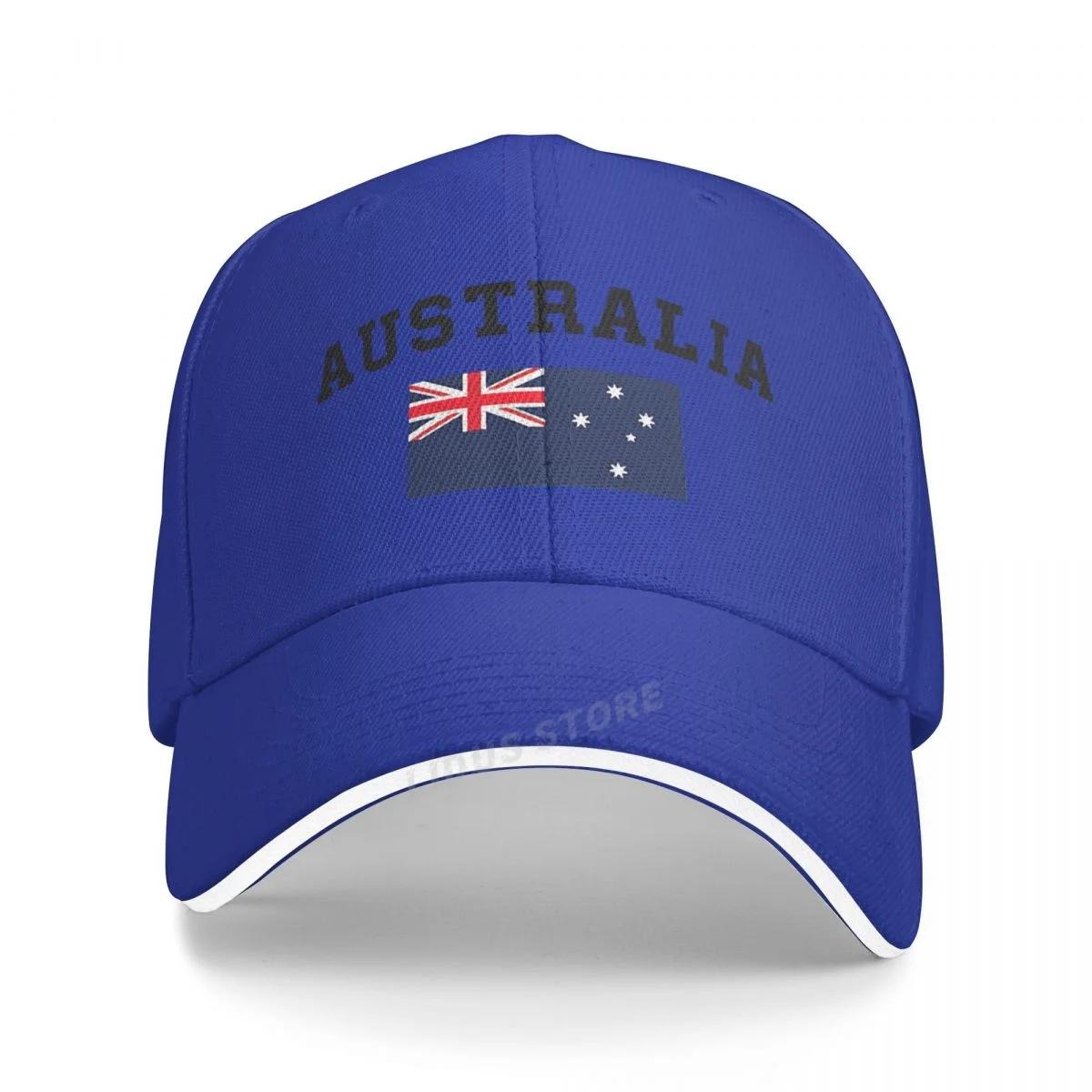 Beautiful and excellent quality Australi&euml; Baseballpetten Cool Heren Dames Outdoor Verstelbaar Australische Vlag Hoeden Papa Petten Adjustable blauw