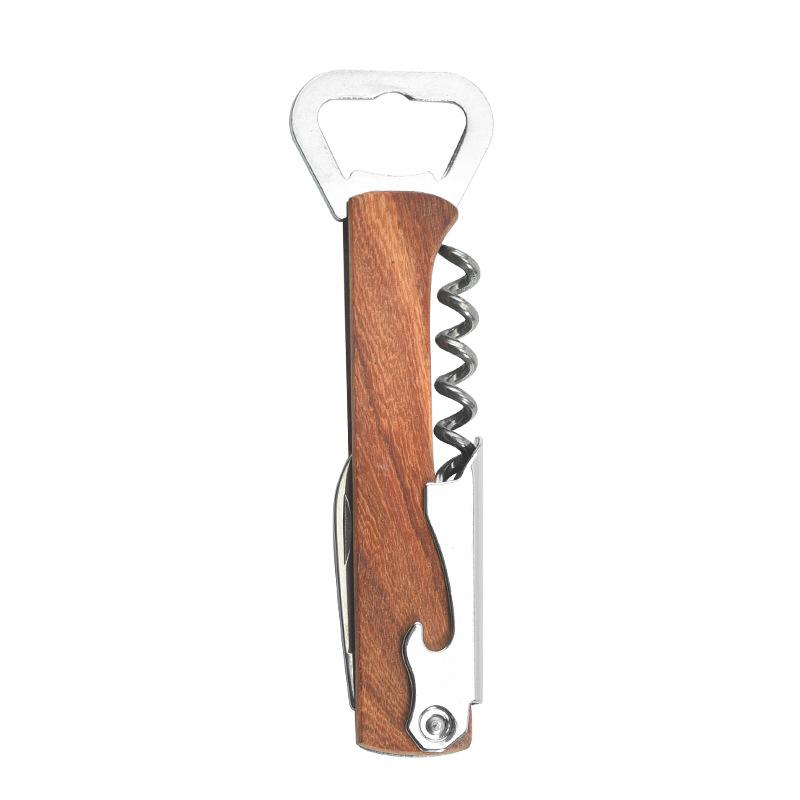 Wooden Wine Bottle Opener Groomsmen Wedding Party Gifts 4 In 1 Wine Corkscrew with Foil Cutter Blank DIY Engraving Wood