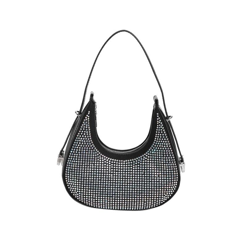 

Сумки через плечо из искусственной кожи с цепочкой и бриллиантами для женщин, летние сумки на плечо, женская однотонная сумка через плечо разноцветный