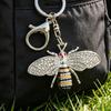 Sleutelhanger Hanger Zinklegering Strass Bij Vorm Sleutelhanger met Karabijnsluiting Makkelijk Op te Hangen Sleutelhouder Rugzak Auto Accessoire