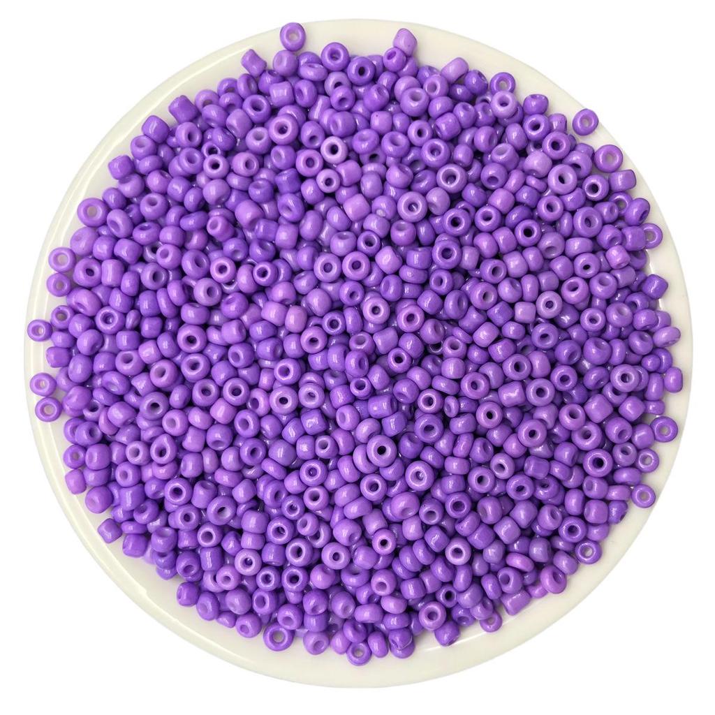 Solid Color 2/3/4mm Glass Seed Beads, Silver Lined, Dyed AB Cream, Round for Handmade Beading & Bracelets.