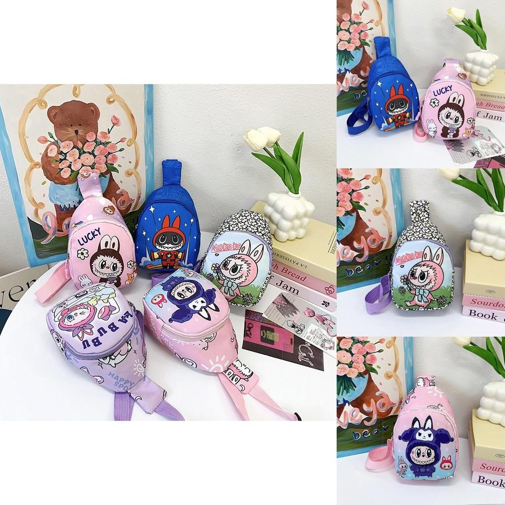 Adorable Kids Cartoon Chest Bag Spacious Design Fun And Playful Shoulder Bag Ideal For Daily Outings