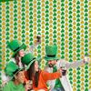 87in Bright Rain Silk Curtain St. Patrick's Day Party Gold Green Background Curtain Irish Festival Decoration Supplies