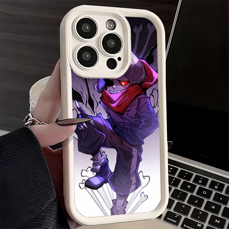 Handyhülle für iPhone 17 Air 16E 15 16 Pro Max U-Undertale S-Sans Hülle 14 Plus 13 12 Mini Weiche Schale Silikon Fundas