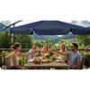 Folding Garden Parasol 6-Segment 350 Cm With Cover Plonos Pl-880