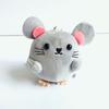 1 Piece 8Cm Grey Mouse Plush Toy Stuffed Animal Bag Key Pendant Key Chain Girl Wedding Gift Doll