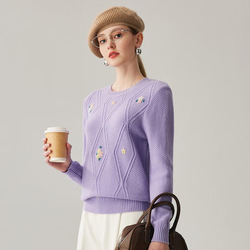 Zhaojun 2025 Autumn/Winter Women's Round Neck 100% Cashmere Sweater