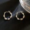 925 Sterling Silber Verdrehte Linien Ohrringe Für Damen Trendiger Vintage Ohrring Schmuck Allergievorbeugend Party Zubehör G