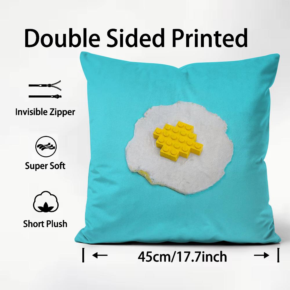 Creative Food Fruit Print Cushion Cover Plush Fabric Soft DoubleSided Printed Sofa Warm Winter Home Child Gift Pillow Case