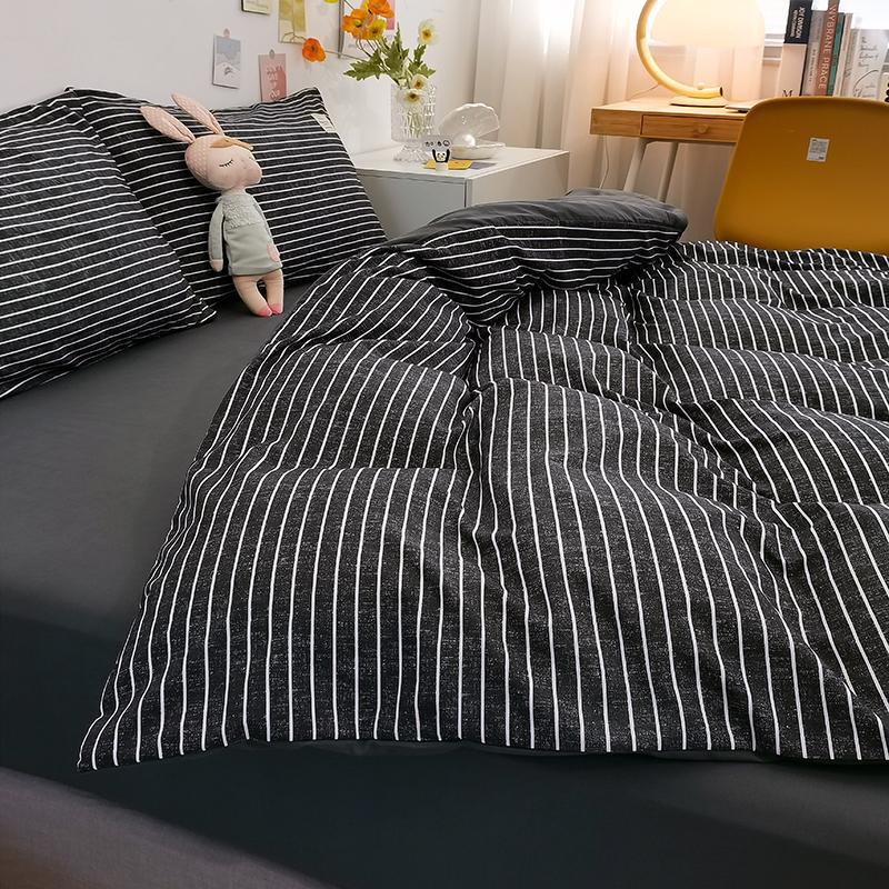 Classic Plaid Bedding Set, 1 Duvet Cover 2 Pillowcases, Brushed Microfiber, Ultra-soft,Bed Set for 1/2 People
