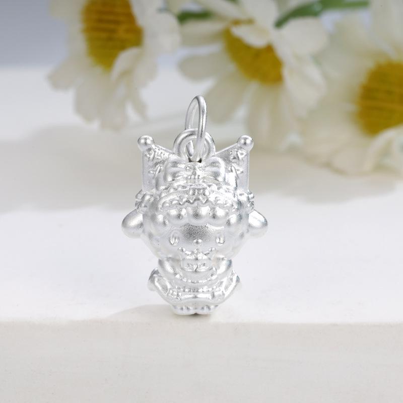 Sterling Silver Kuromi Sheep Pendant Charm - Sanrio Bridal Accessories