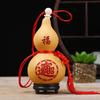Feng Shui Lucky Gourd Hanging Calabash Red String Wealth Health Enhancer for Home/Office Traditional Chinese Decorative Talisman