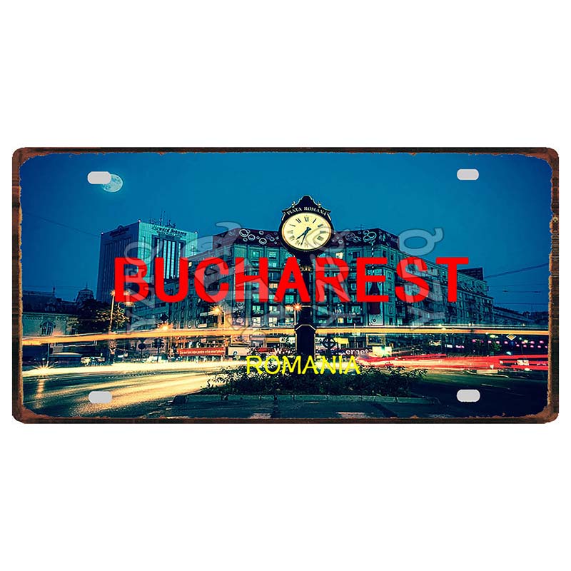 YZFQ30X15CM Bonn Rotterdam Manchester City Retro Tin Metal Sign Travel Souvenir Wall Pub Shop Home Garage  Art Decor  DC-1297B