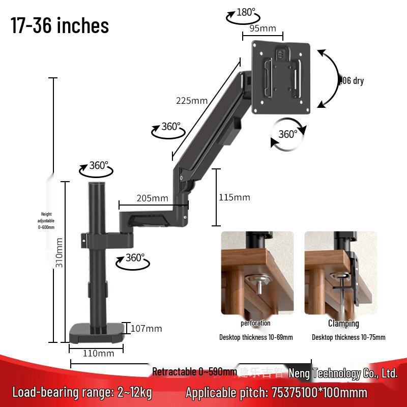 Enhanced Computer Monitor Stand - Adjustable Desk Screen Riser