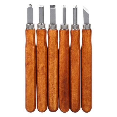 Set Unelte pentru Sculptură în Lemn Cuțit Mini Daltă Oțel Cu Mâner de Mână pentru Kit Artizanal DIY 6 Buc/Set