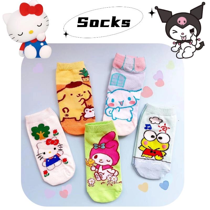 Niedliche Cartoon-Baumwollsocken für Mädchen, atmungsaktiv und rutschfest, kurze, unsichtbare Socken mit Motiven für Frühling/Sommer)