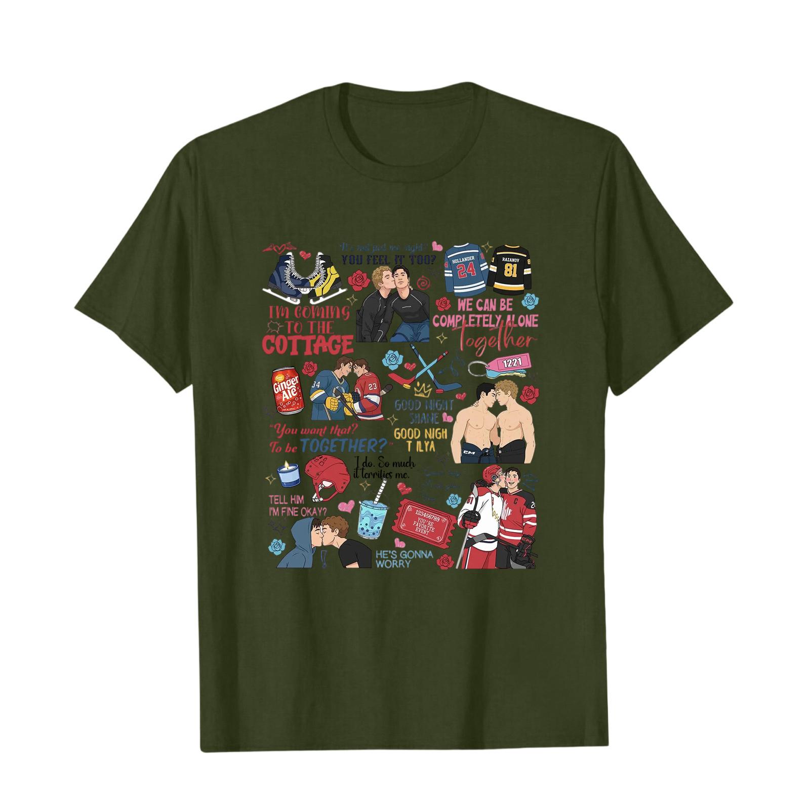 

Casual Crew Neck Graphic TShirt with Cartoon Print Short Sleeve Classic Fit Soft Cotton Material for Everyday Wear XXXL
