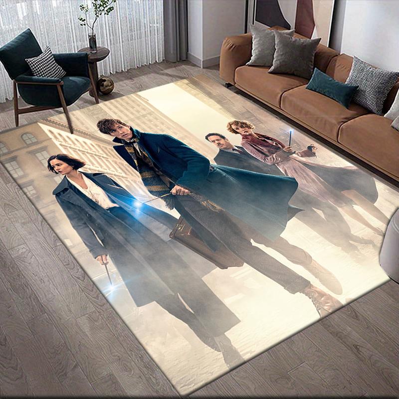 

Fantastic Beasts Character Poster Square Area Rug, Non-Slip Floor Mat for Home Office, Perfect Gift for Fans.chl 60x90cm