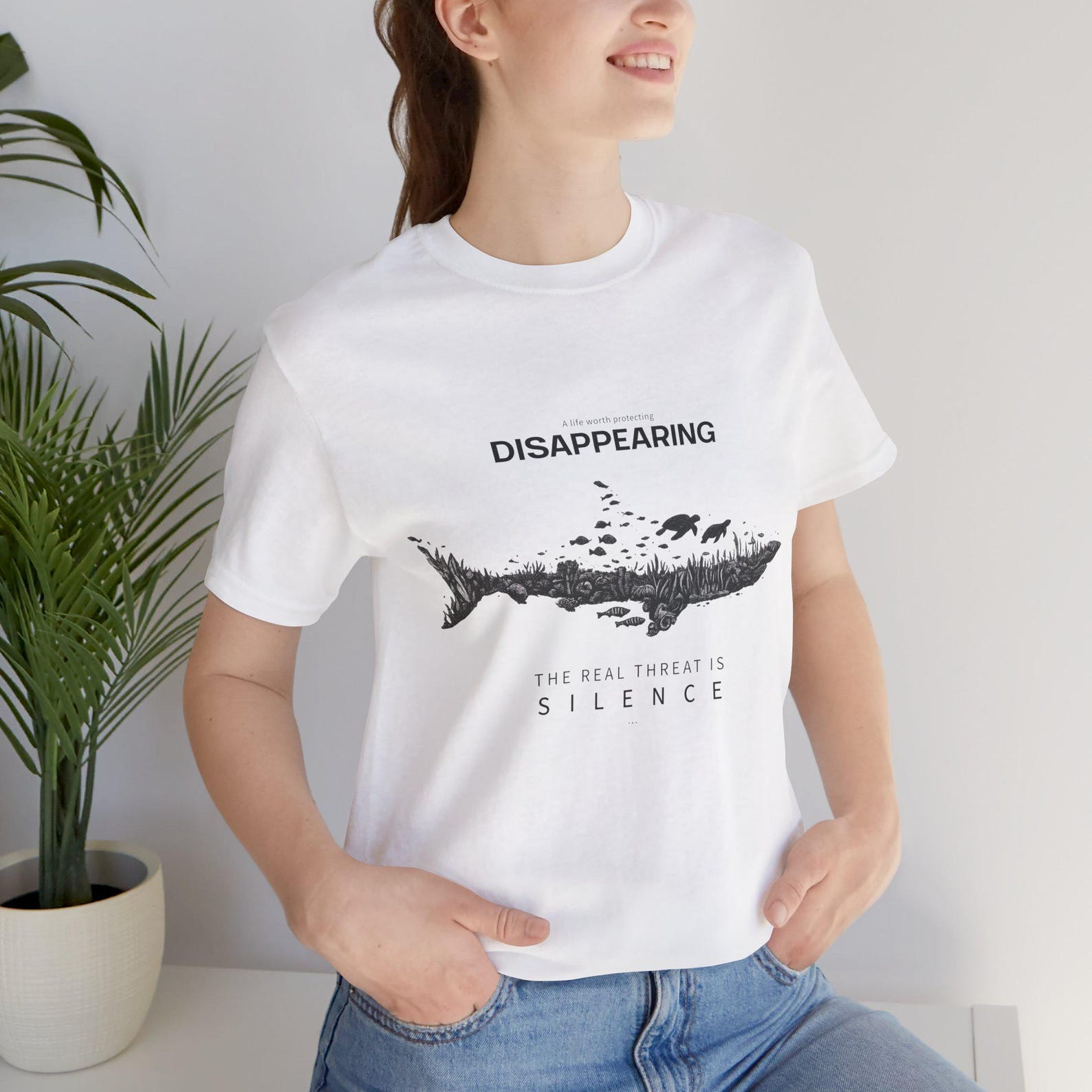 Disappearing Ocean Shirt Environmental Awareness Tee Save Marine Life Shirt Minimal Quote Graphic Tee Ocean Lover Gift 4XL